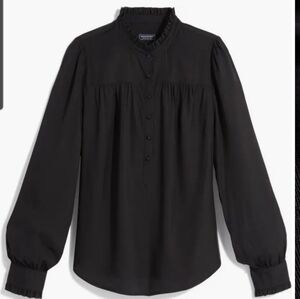 Vineyard Vines black Ruffle blouse size Small